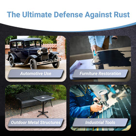 RUST BULLET finished on vehicle fender showing corrosion protection benefit