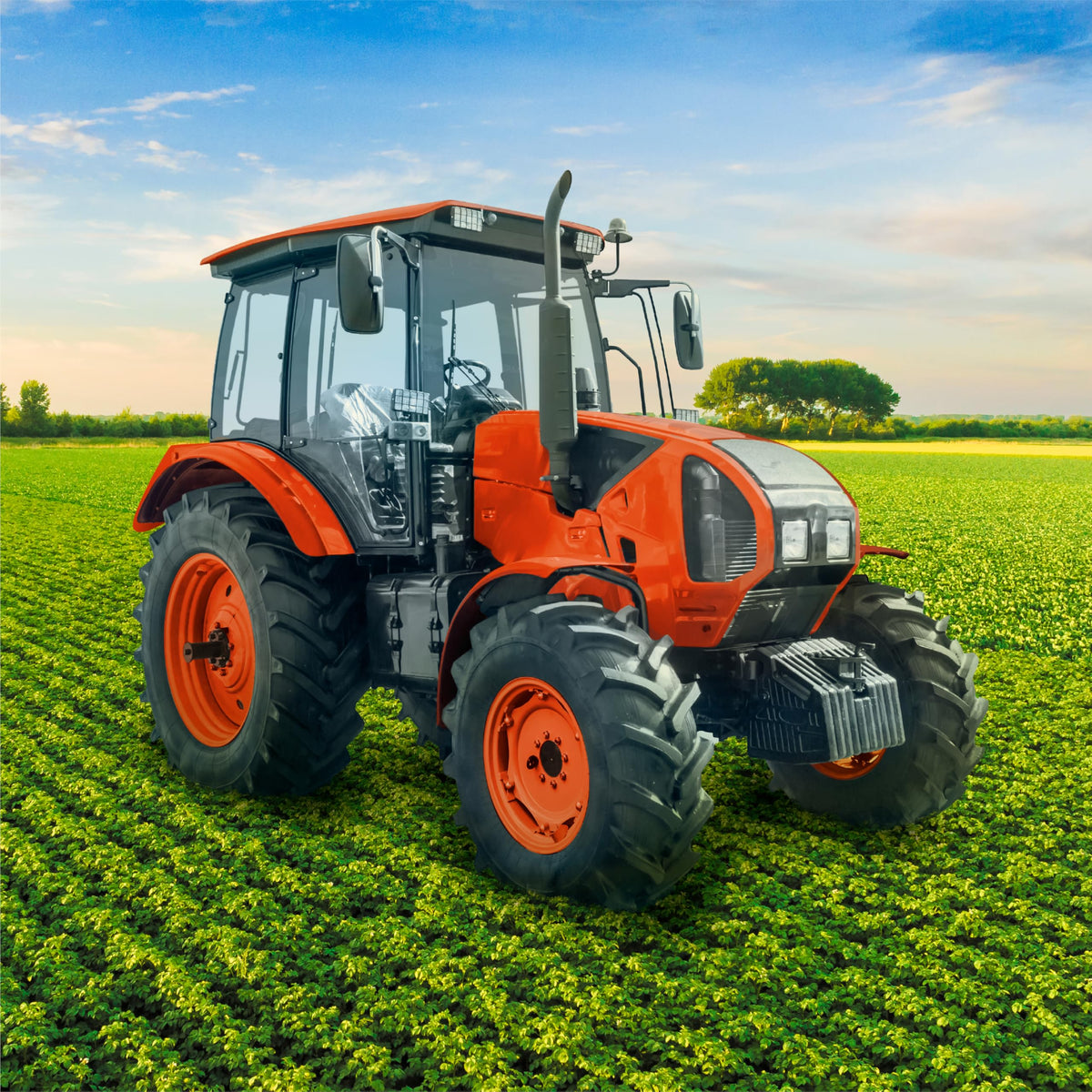 Rust-Oleum painted tractor front panel with even coverage and OEM color match