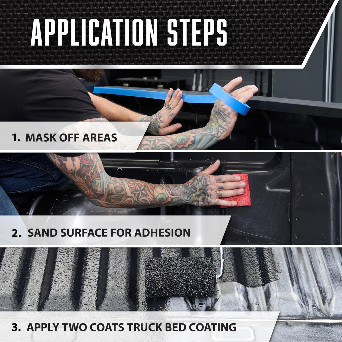 Rust-Oleum on running board illustrating added abrasion resistance