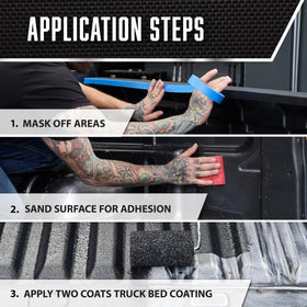 Rust-Oleum on running board illustrating added abrasion resistance