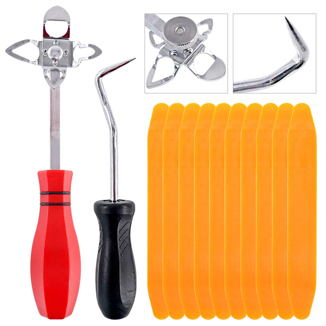 Rustark front view of 12-piece kit showing tools and colors aiding quick identification