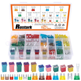 Rustark front packaging showing kit and amp listings for quick identification