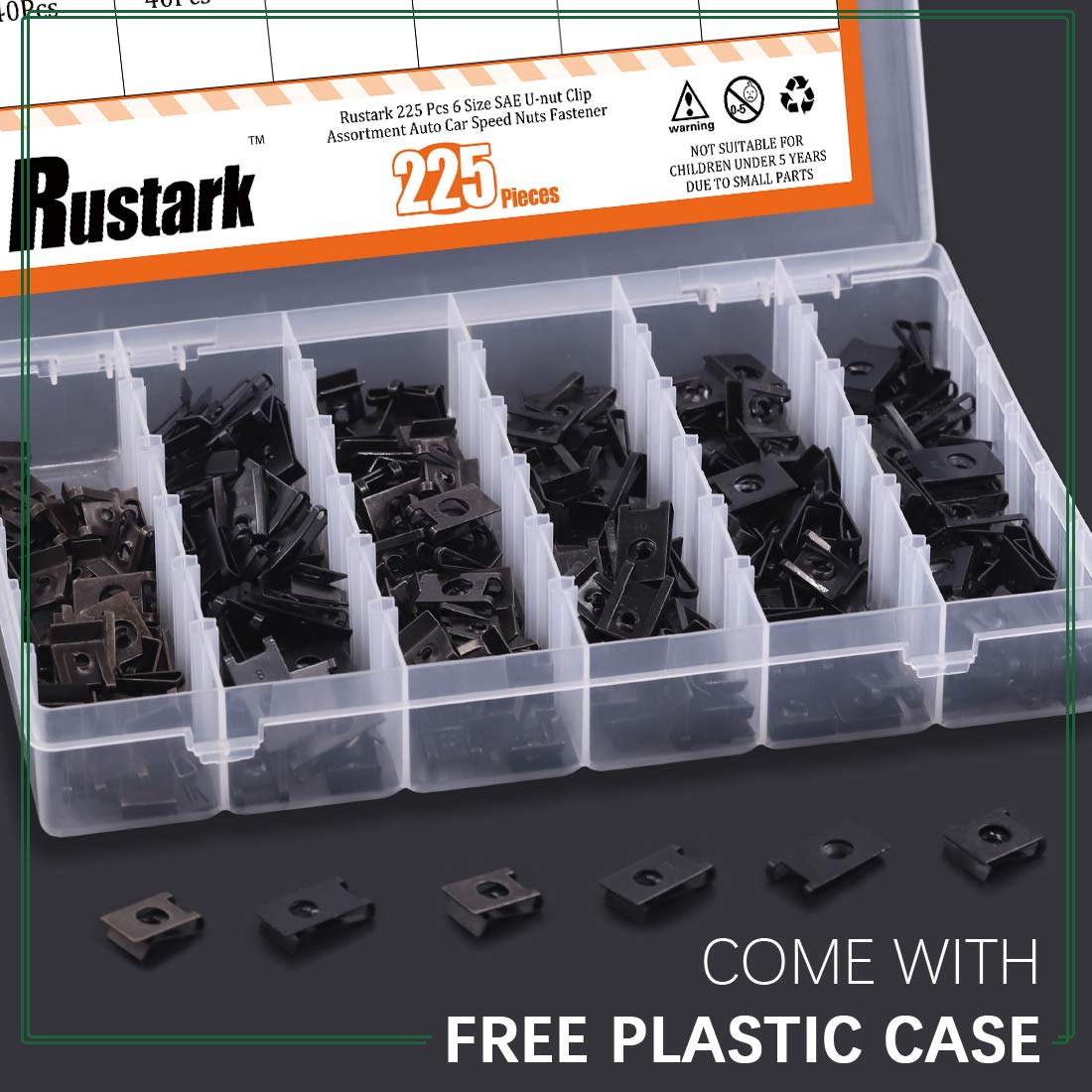Rustark size comparison layout of all six SAE sizes to choose the correct replacement