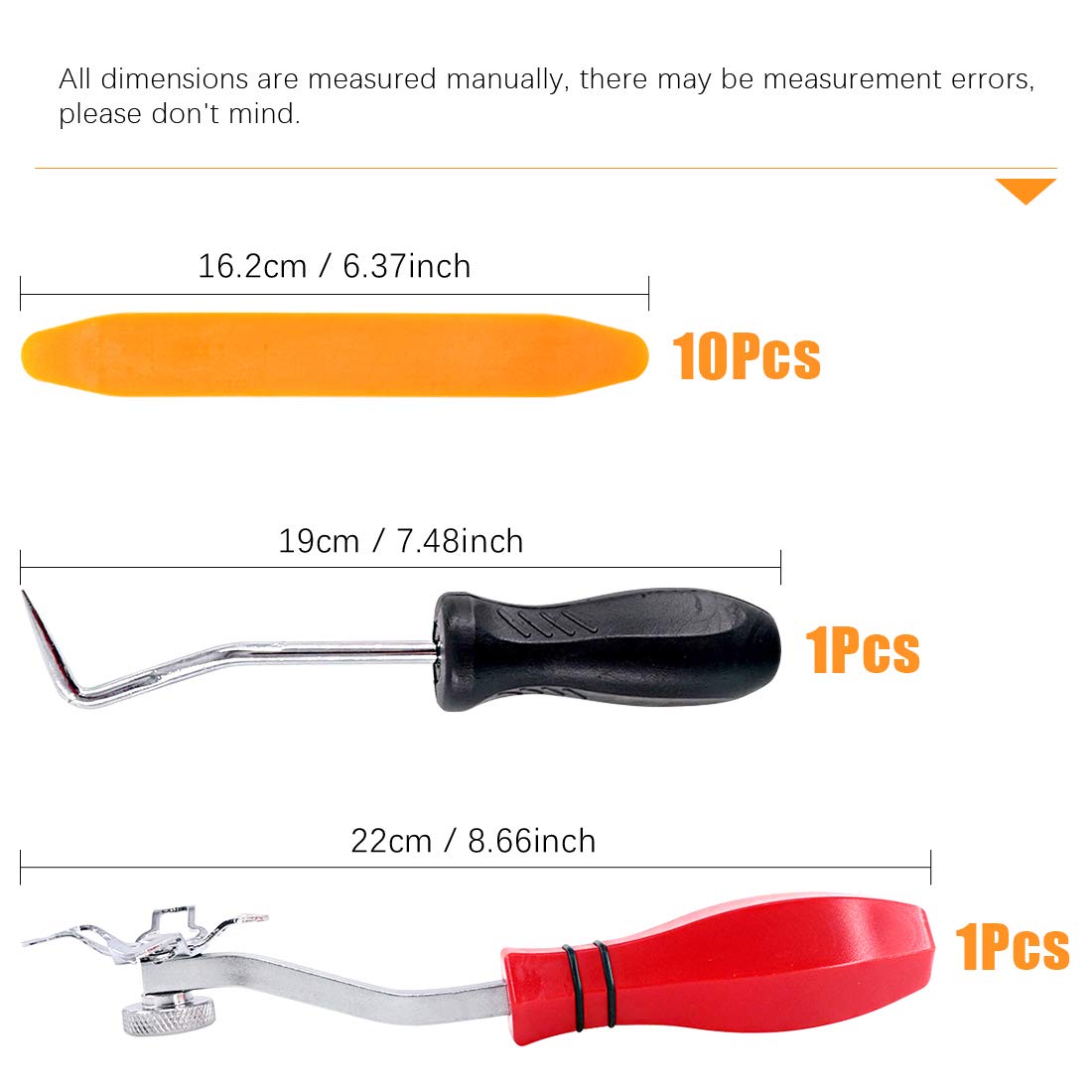 Rustark close-up of ABS stick setting tools highlighting varied tips to protect seals