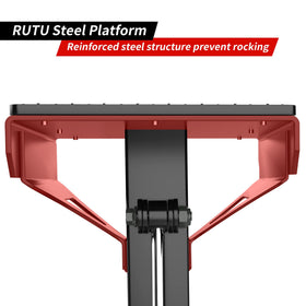 RUTU hydraulic lever detail showing smooth lift operation and easy control