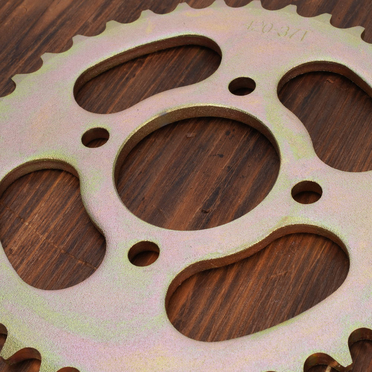 RUTU sprocket installed on an ATV hub, demonstrating ready-to-ride strength