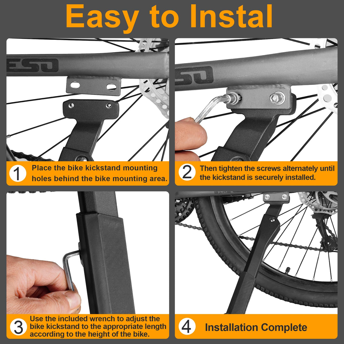 RUTU kickstand included hardware and tools for quick installation