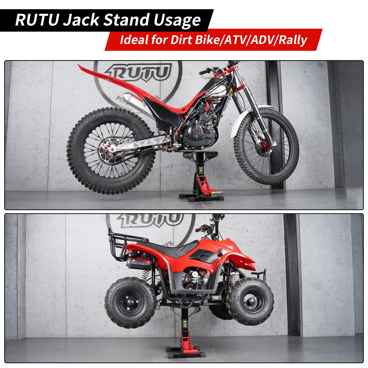 RUTU packaging and assembled stand ready for use with minimal assembly