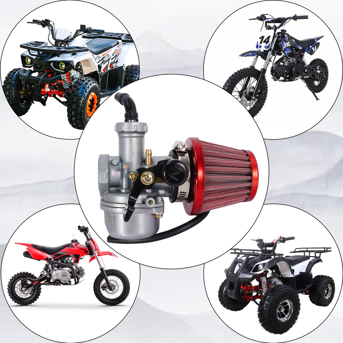 RUTU zinc alloy carburetor body texture highlighting durable corrosion resistance