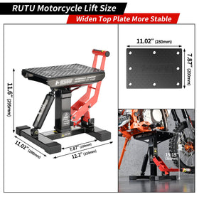RUTU top plate closeup highlighting wide surface and secure bike contact