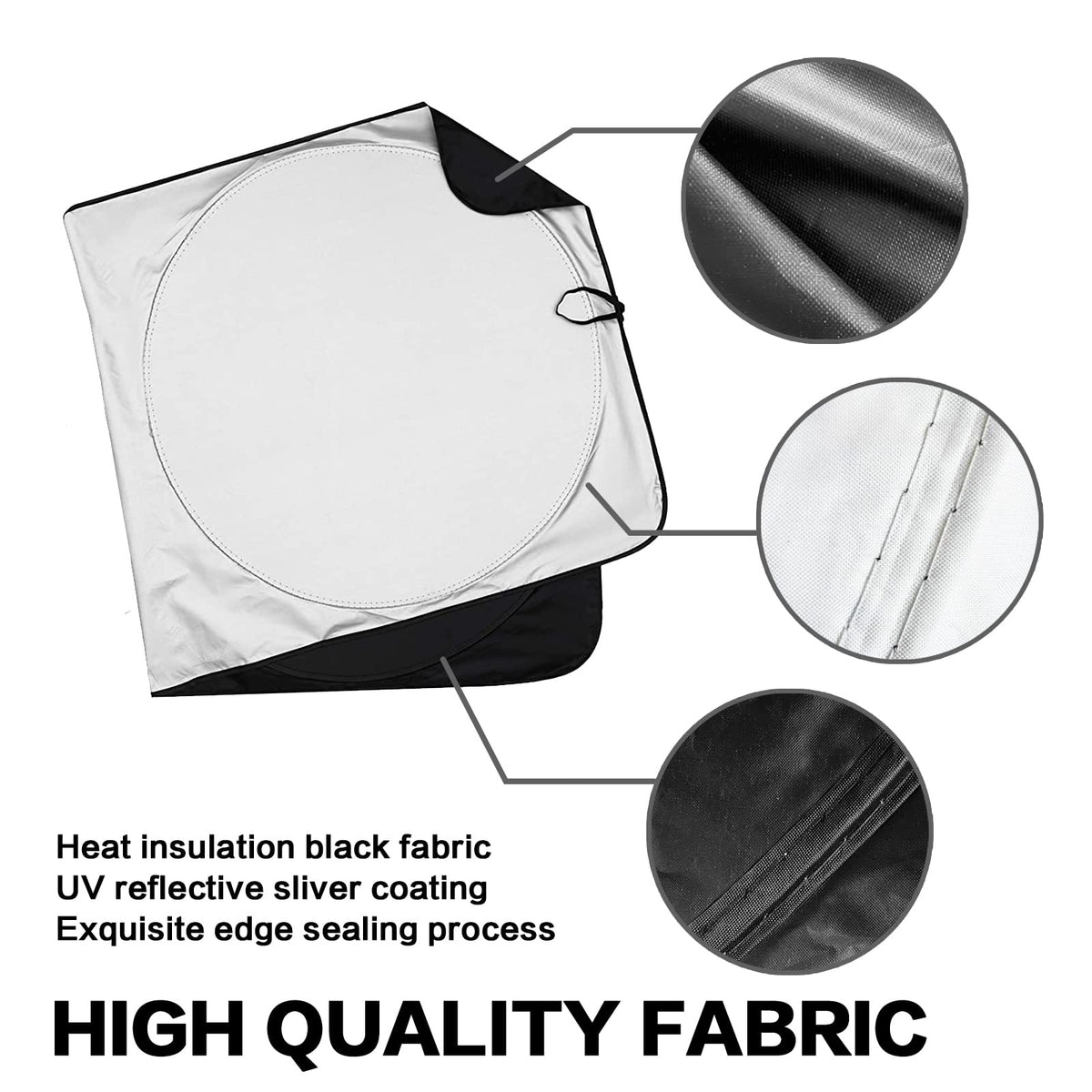 Rutuioy folded shade in storage bag for easy transport and tidy storage benefit