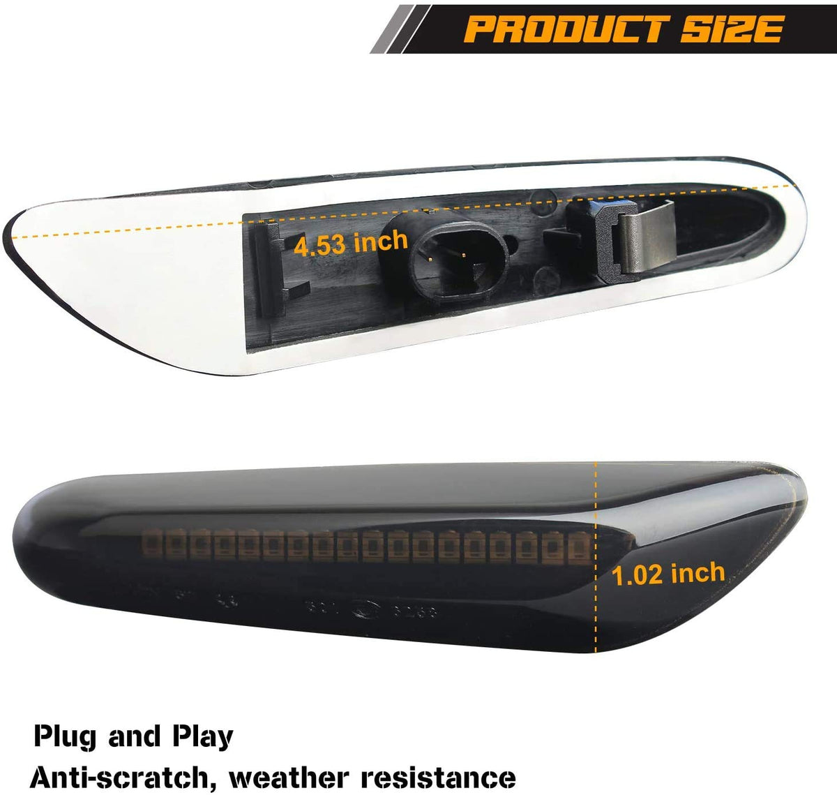 RUXIFEY installed on BMW side showing improved style and clearer turn signaling