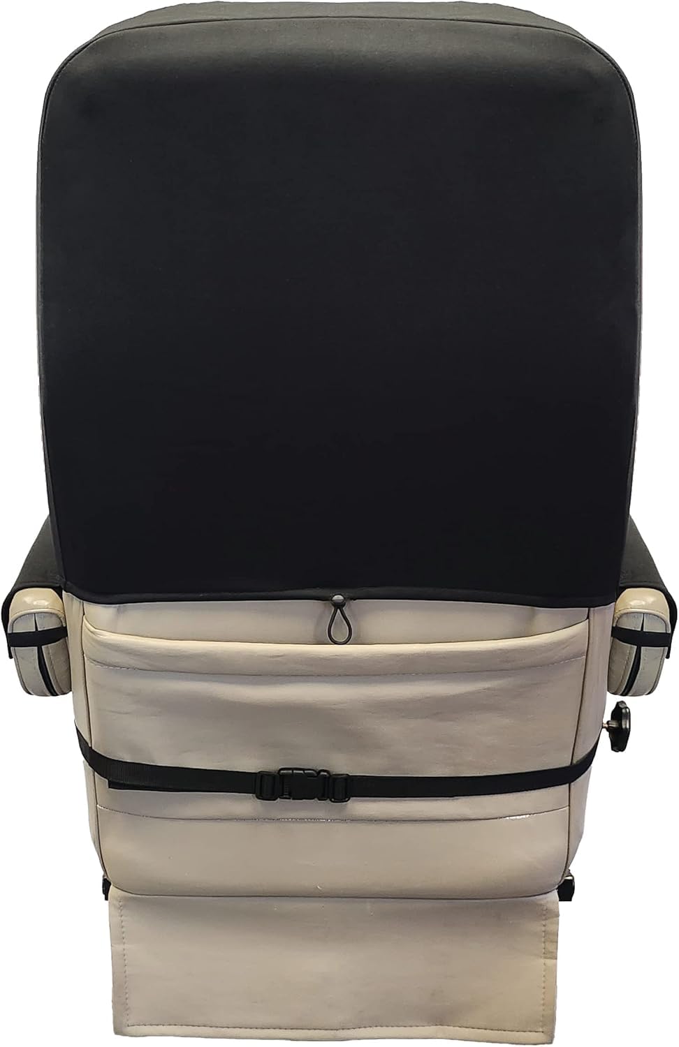 RV Designer close-up of PVC leatherette texture highlighting durable, easy-clean surface