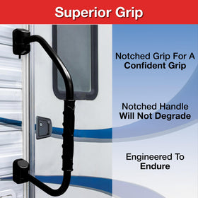 RV Designer close-up of notched vinyl grip showing textured slip-resistant benefit