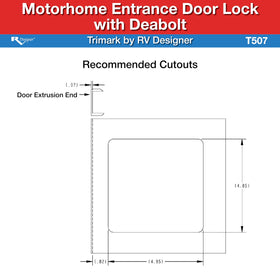 RV Designer side profile on door edge, shows fit for 1.38–1.58" thickness