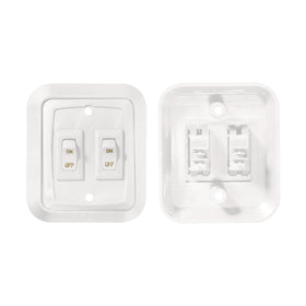 RV Designer close-up of switch terminals for quick wiring and reliable connections