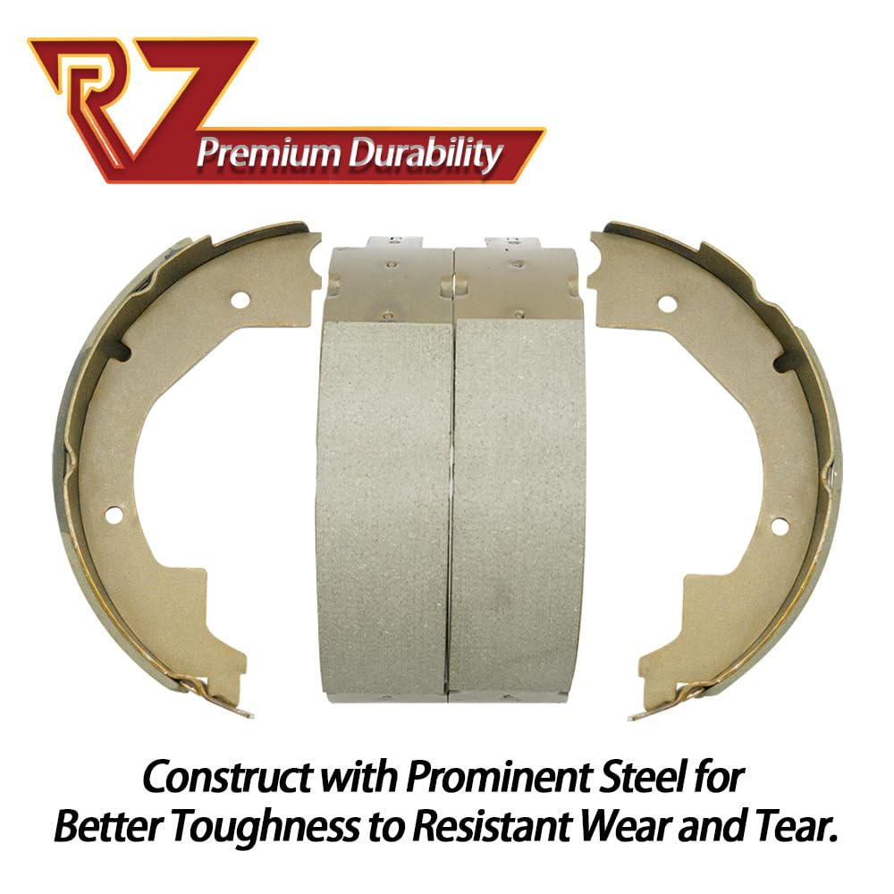 RV MURTS brake shoes installed on trailer drum showing improved braking contact