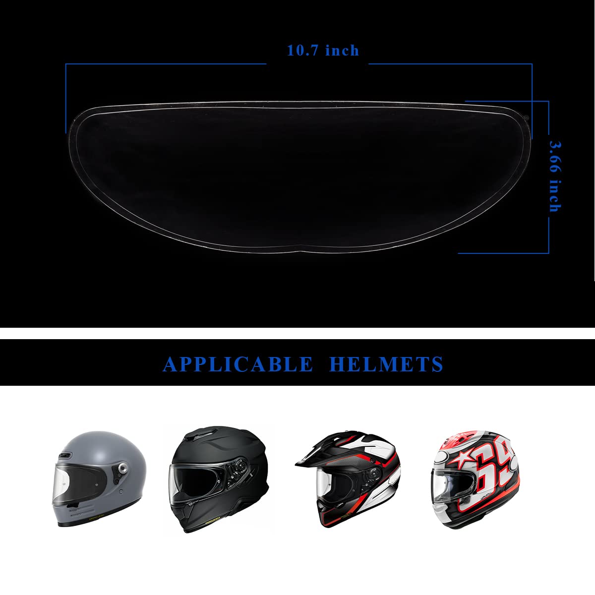 RVBASICS before and after visor showing dramatically clearer view