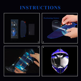 RVBASICS film applied inside helmet visor improving rider safety
