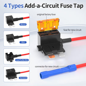 RVBOATPAT close-up of dual-slot fuse tap showing durable housing and clear fuse separation