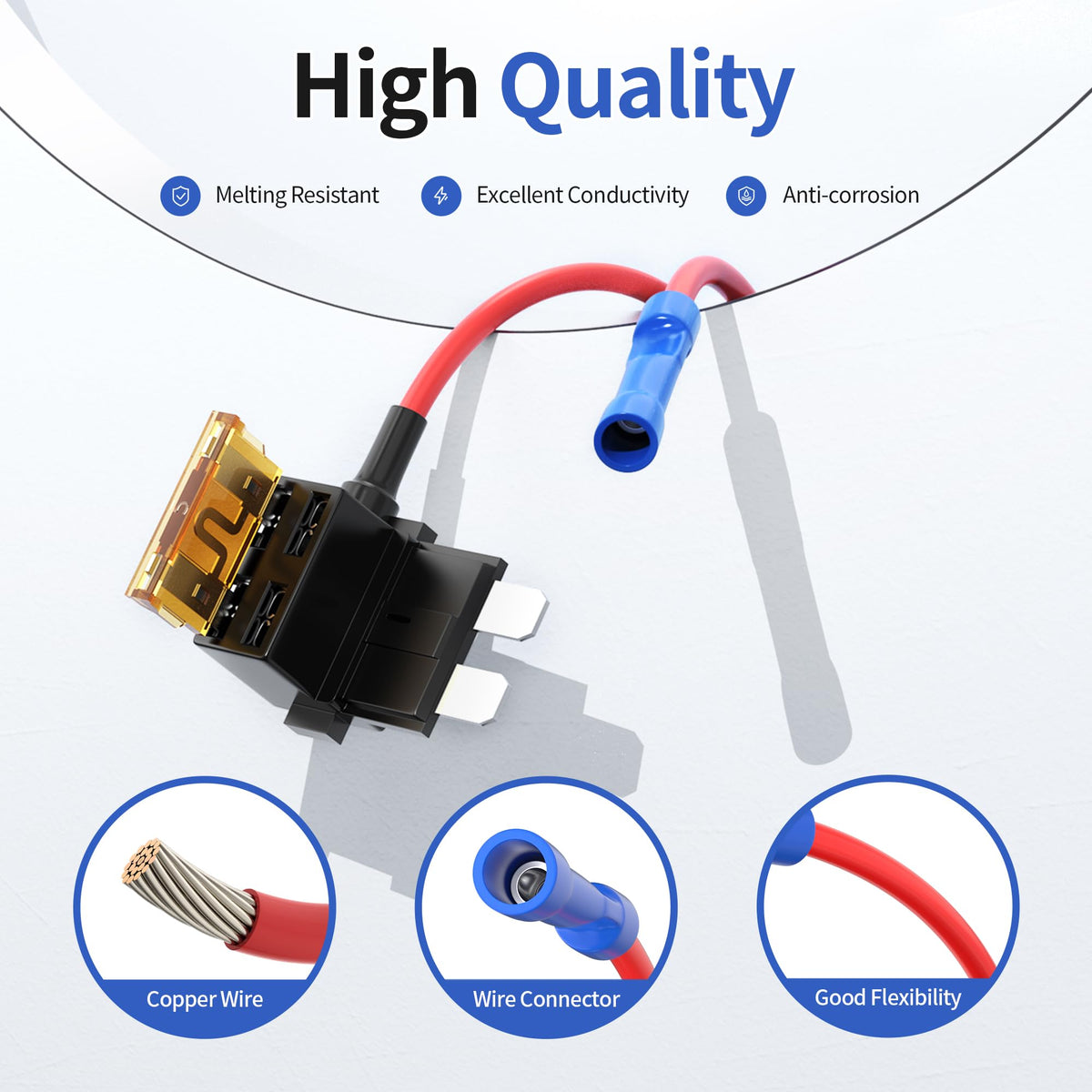 RVBOATPAT blade fuses detail showing 5A 10A 15A 20A variety for correct circuit protection