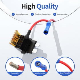 RVBOATPAT blade fuses detail showing 5A 10A 15A 20A variety for correct circuit protection