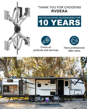 Rvdeaa lifestyle shot at campsite illustrating improved onboard stability