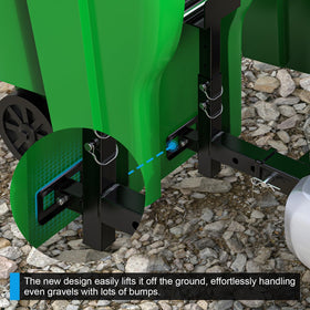 Rvdeaa side profile with two cans loaded demonstrating stable hauling benefit