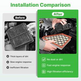 RVgolf cabin filter seated in HVAC slot illustrating simple cabin filter swap benefit