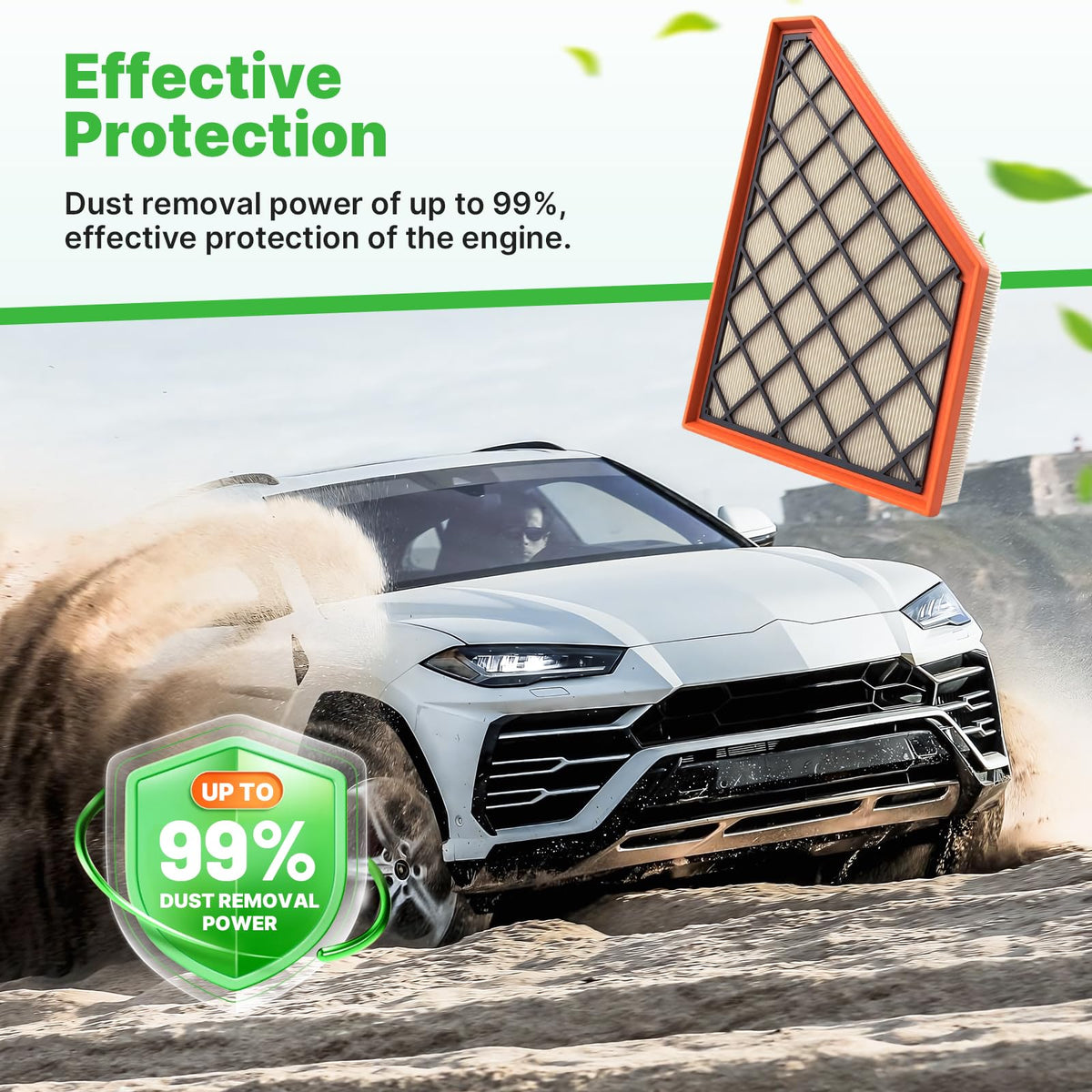 RVgolf cabin filter layered media closeup showing multi-layer filtration benefit