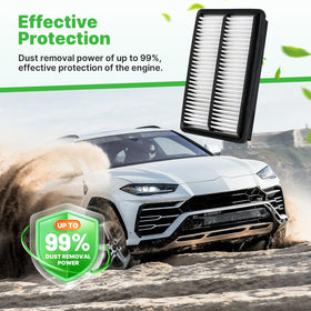RVgolf cabin filter layered media detail capturing dust for cleaner cabin air