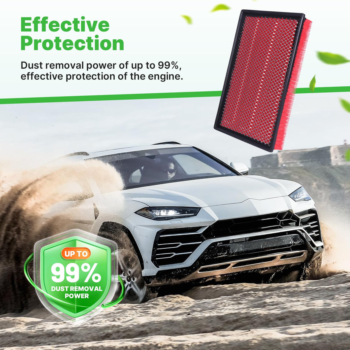 RVgolf cabin filter multi-layer detail demonstrating particle capture benefit