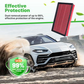 RVgolf cabin filter multi-layer detail demonstrating particle capture benefit