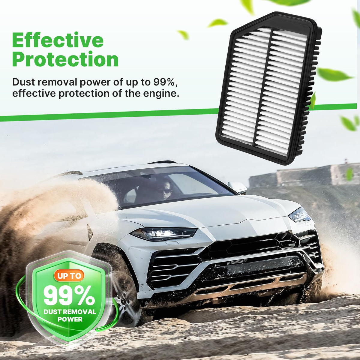 RVgolf engine filter close-up texture highlighting durable filtration material