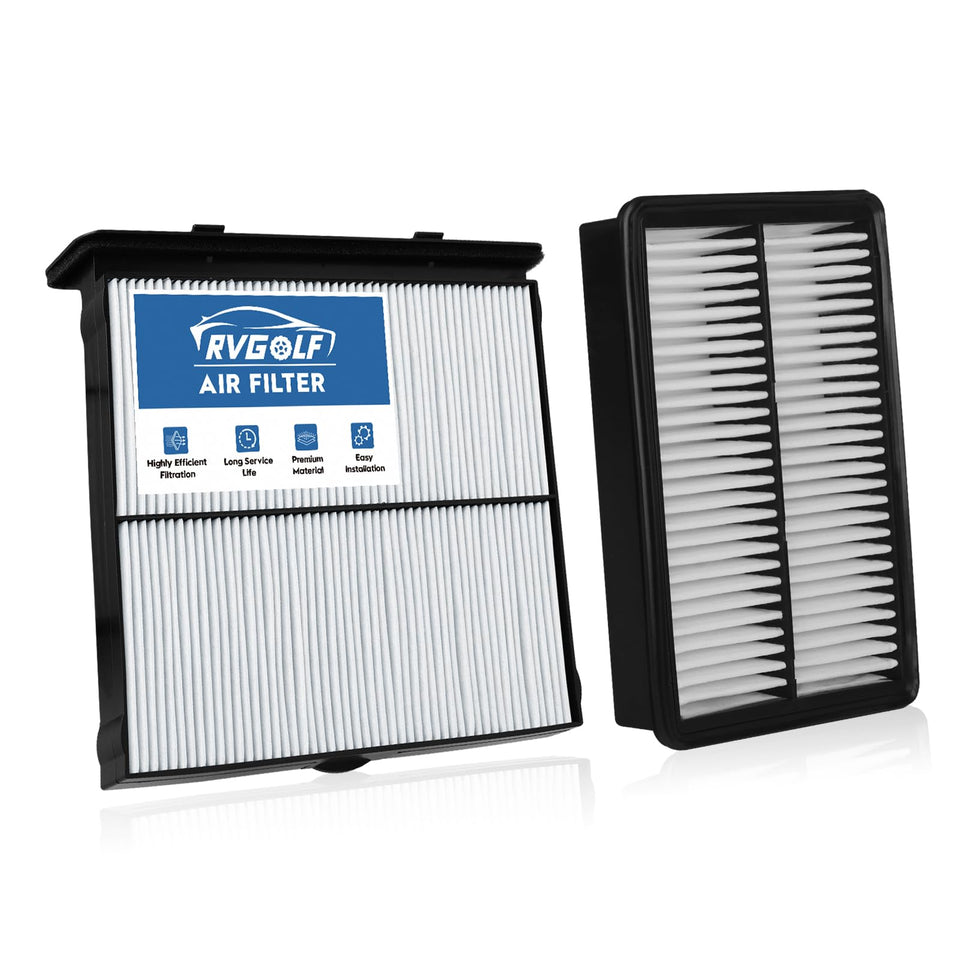 RVgolf engine filter front view showing fit and clean intake protection
