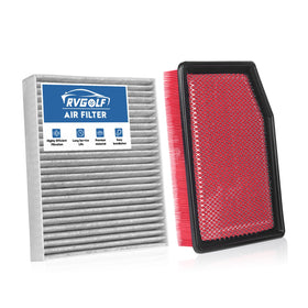RVgolf engine filter front view showing clean fit and improved intake
