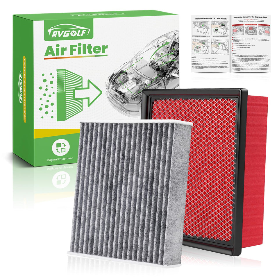 RVgolf engine filter front view showing fit and improved airflow