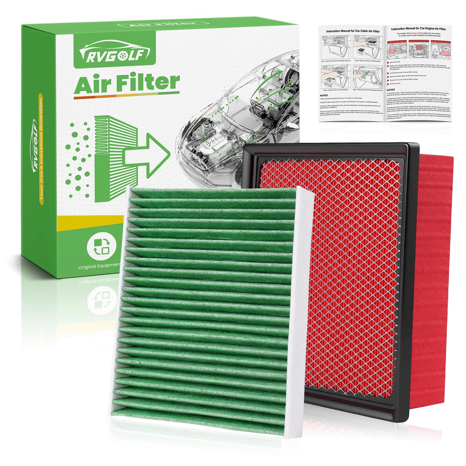 RVgolf engine filter front view showing clean fit and reliable protection