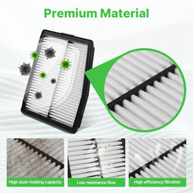 RVgolf installed filter in engine bay illustrating easy replacement benefit