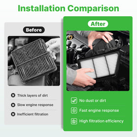 RVgolf filters installed in CR-V engine bay providing improved intake