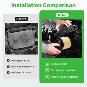 RVgolf filters installed under Bronco hood showing correct fit and ease