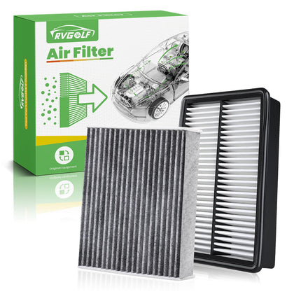 RVgolf front packaging showing both engine and cabin filters and fitment benefit