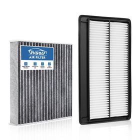 RVgolf front packaging showing engine and cabin filters and clear fitment benefit
