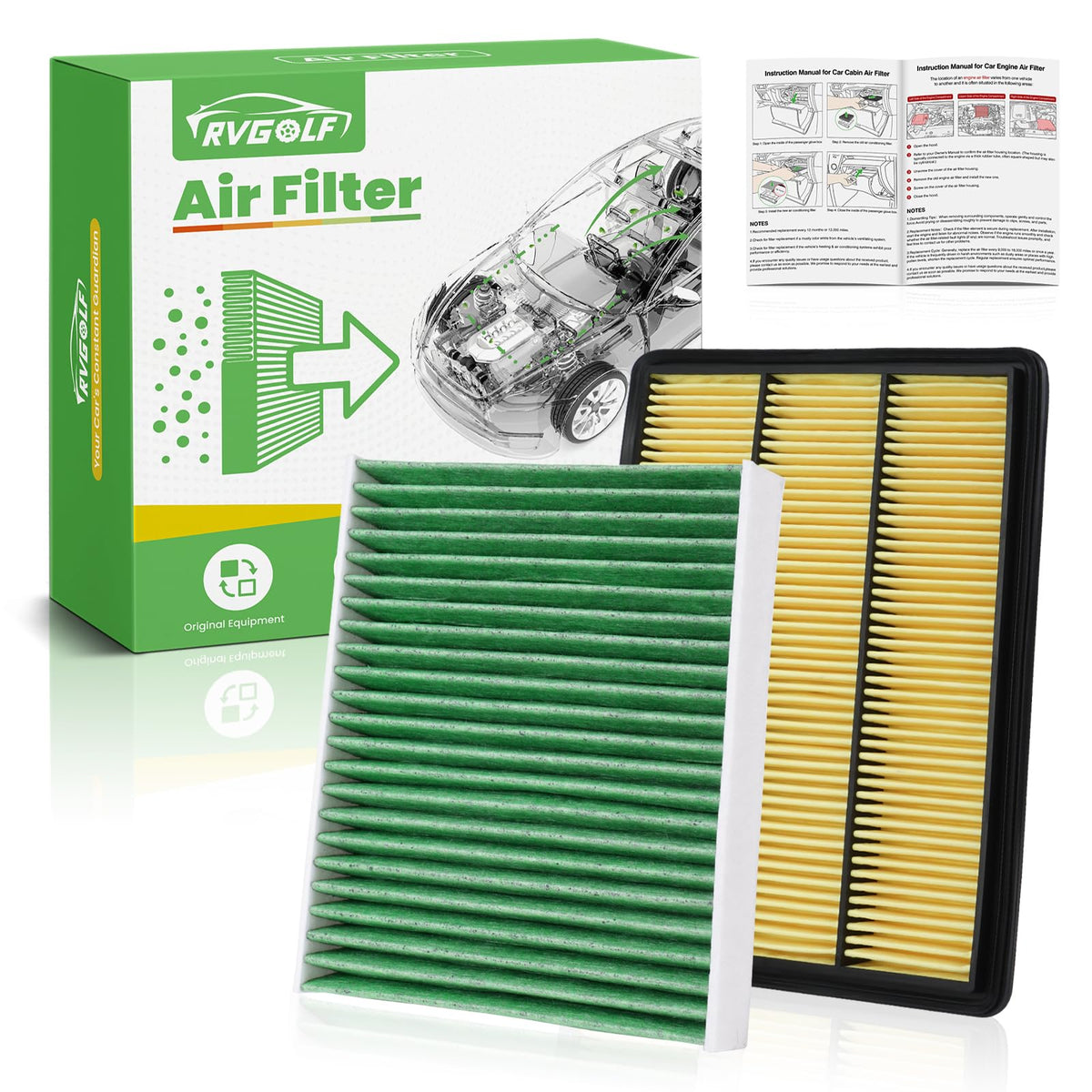 RVgolf front packaging showing fitment and benefits for Infiniti models