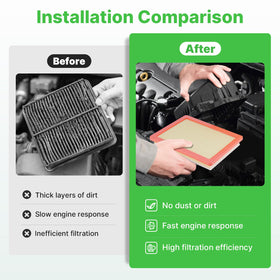 RVgolf installed in Equinox airbox demonstrating straightforward swap benefit