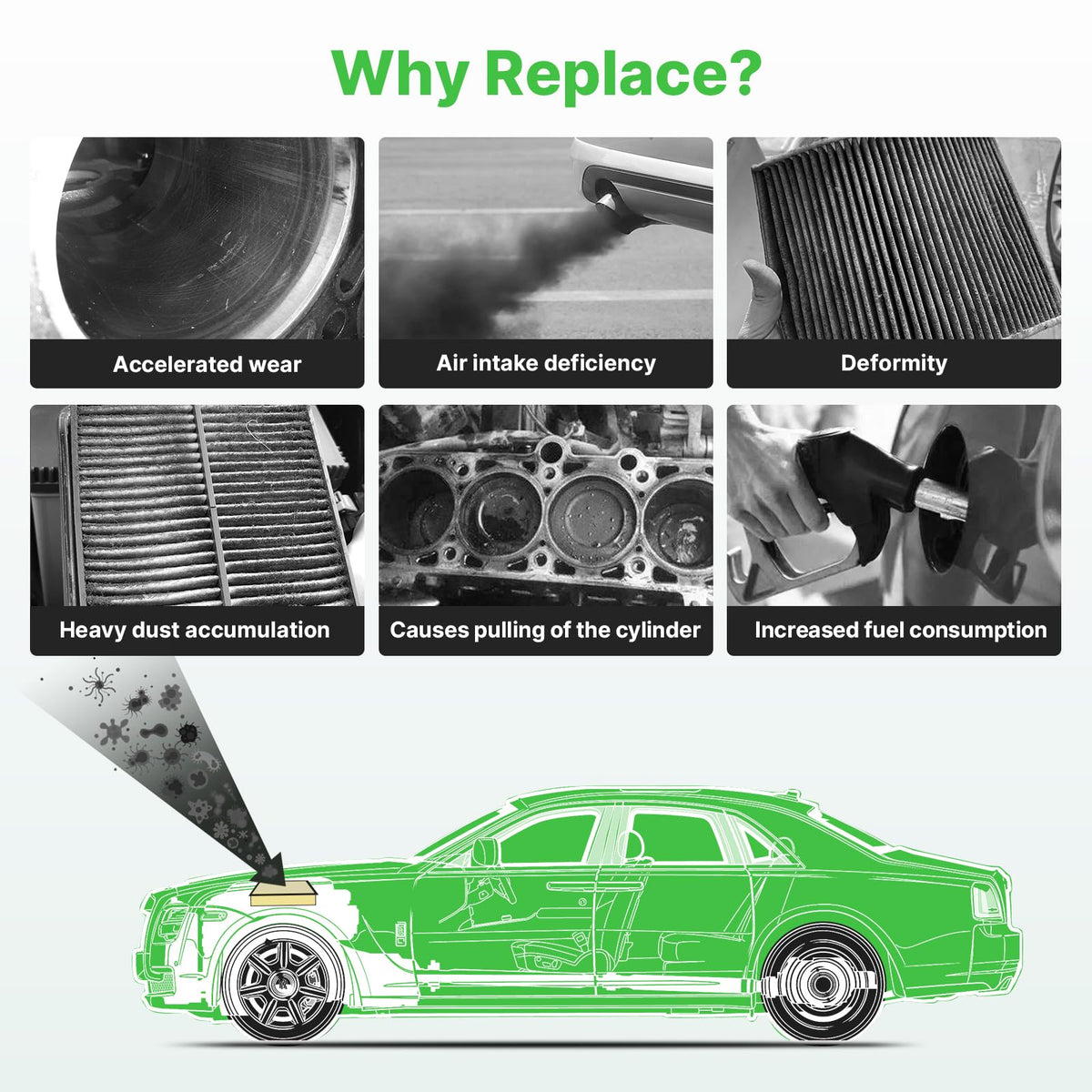 RVgolf in-car scene showing cleaner cabin air and quieter HVAC