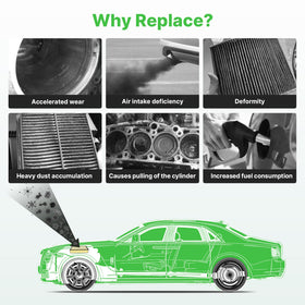 RVgolf in-car scene showing cleaner cabin air and quieter HVAC