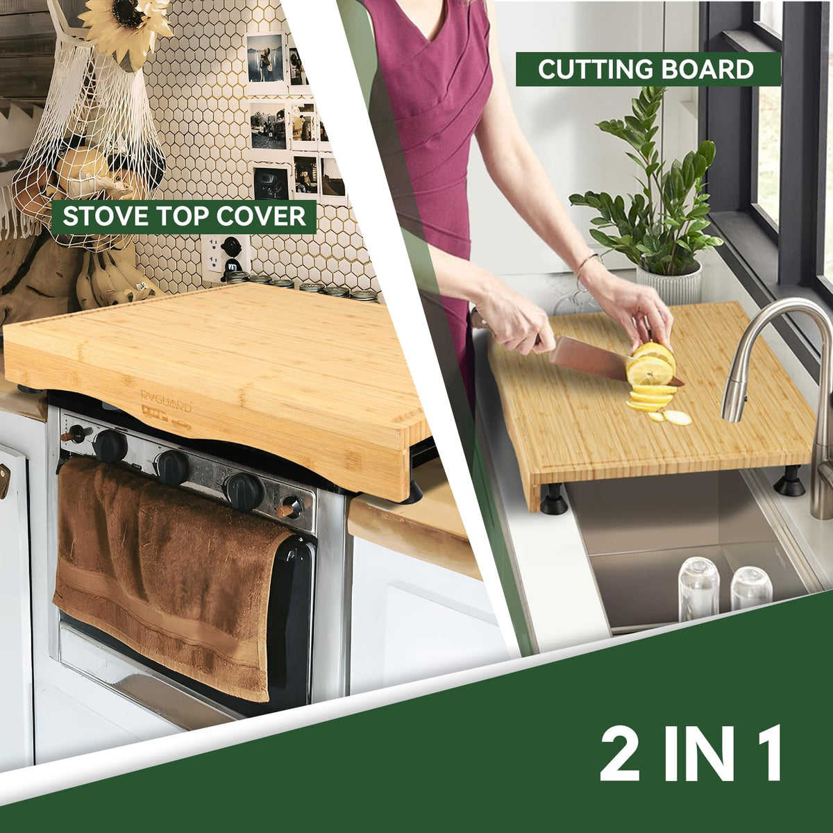 RVGUARD bamboo grain close-up highlighting smooth finish and water resistance benefits