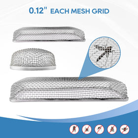 RVGUARD stainless-steel mesh close-up shows durable corrosion resistance