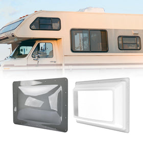 RVGUARD front view of skylight bundle showing full packaging and contents benefit clarity